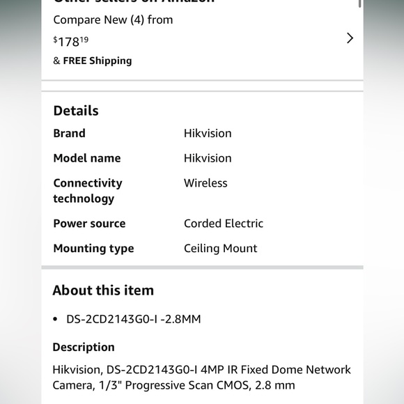 Hikvision DS-2CD2143G0-I 4MP IR Fixed Dome Network Camera, 1/3" Progressive Scan - Picture 4 of 9